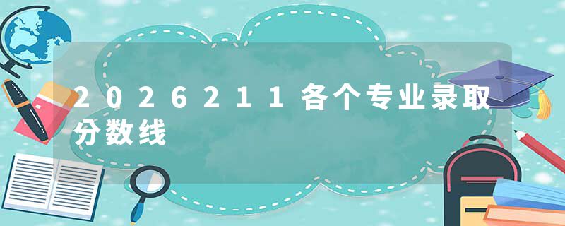 2026211各个专业录取分数线