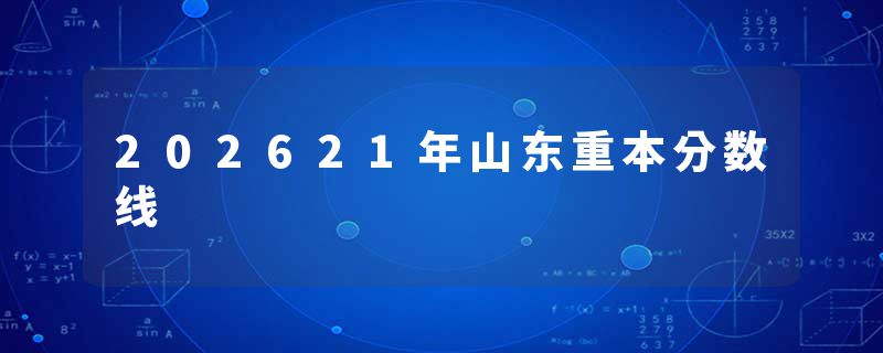202621年山东重本分数线
