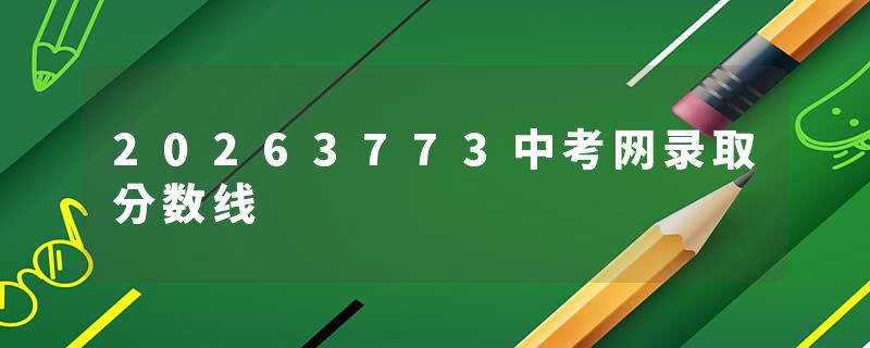 20263773中考网录取分数线