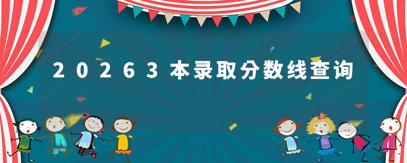 20263本录取分数线查询