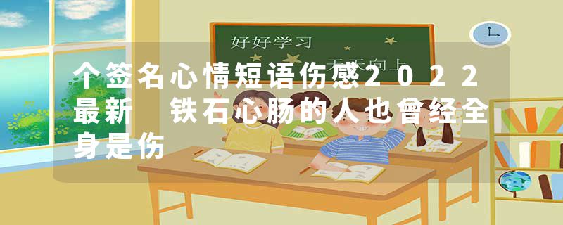 个签名心情短语伤感2022最新 铁石心肠的人也曾经全身是伤