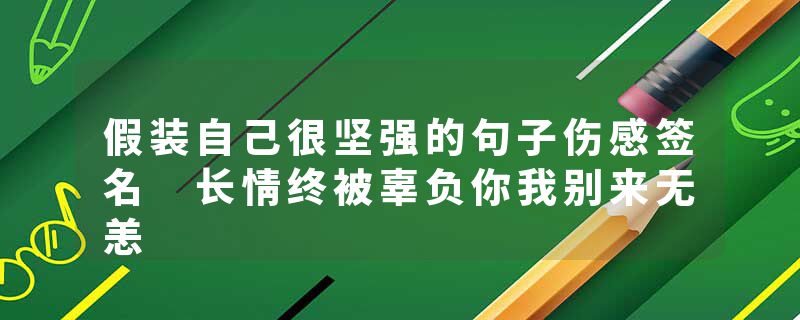 假装自己很坚强的句子伤感签名 长情终被辜负你我别来无恙