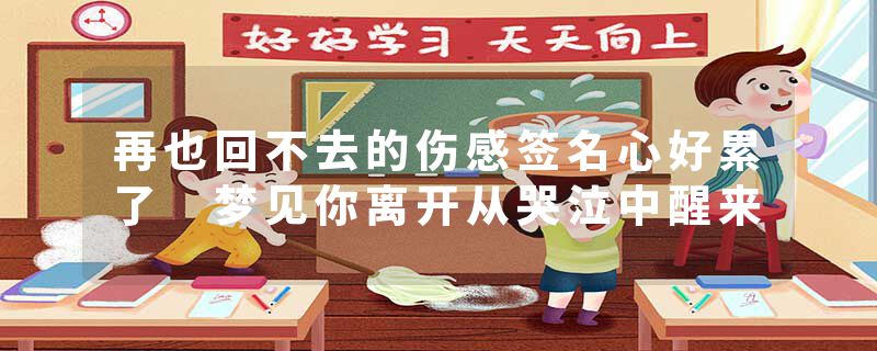 再也回不去的伤感签名心好累了 梦见你离开从哭泣中醒来