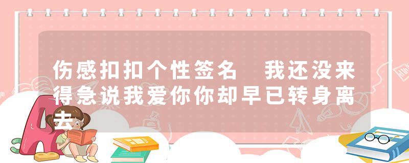 伤感扣扣个性签名 我还没来得急说我爱你你却早已转身离去