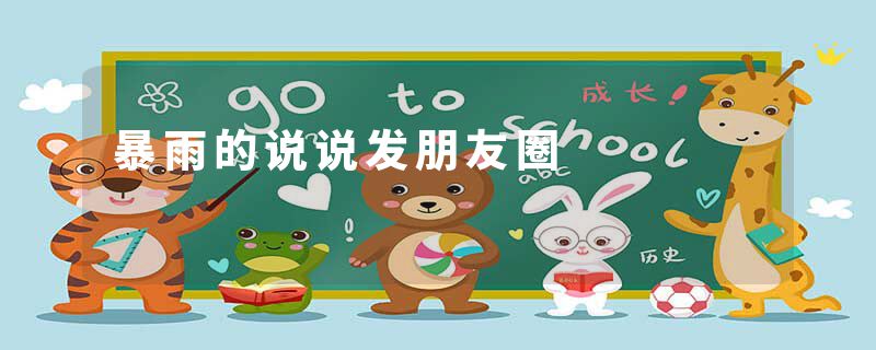 暴雨的说说发朋友圈