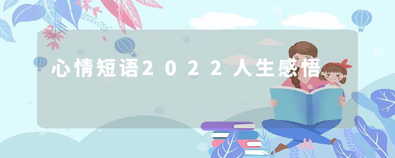 心情短语2022人生感悟