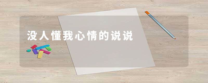 没人懂我心情的说说