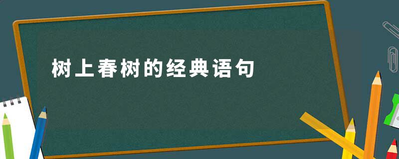 树上春树的经典语句