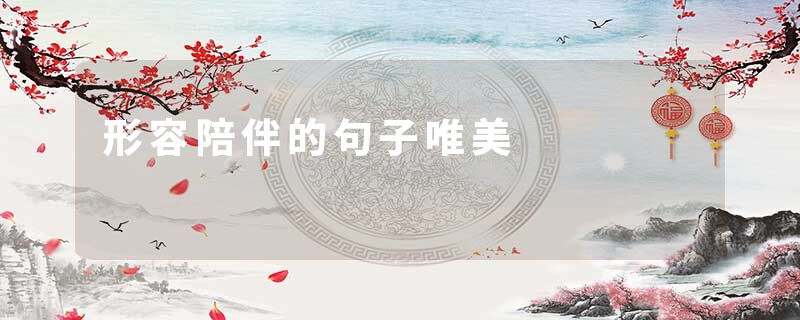 形容陪伴的句子唯美