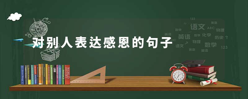 对别人表达感恩的句子