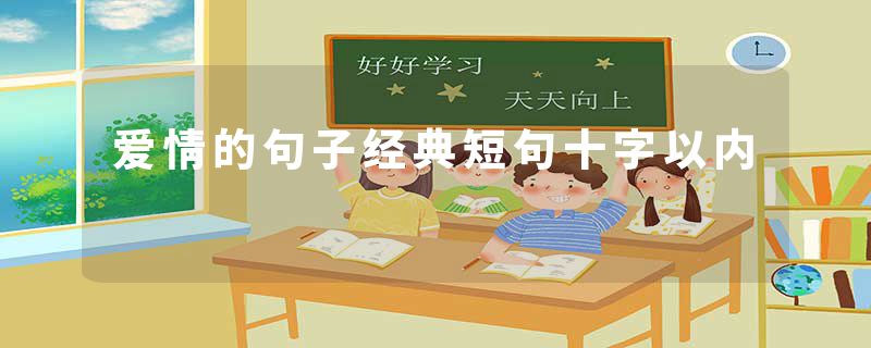 爱情的句子经典短句十字以内