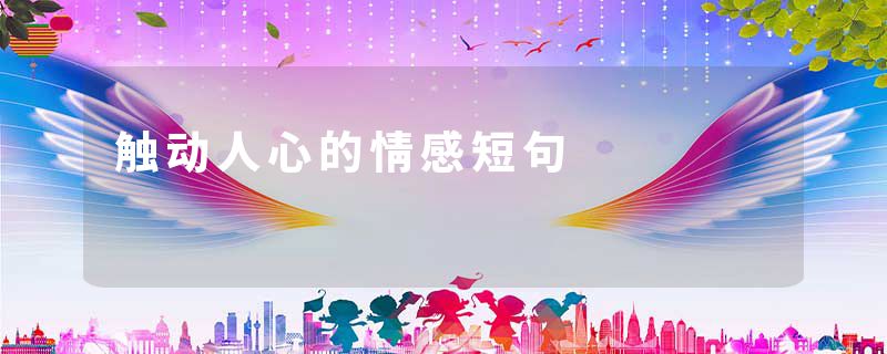 触动人心的情感短句