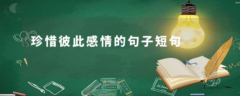 珍惜彼此感情的句子短句