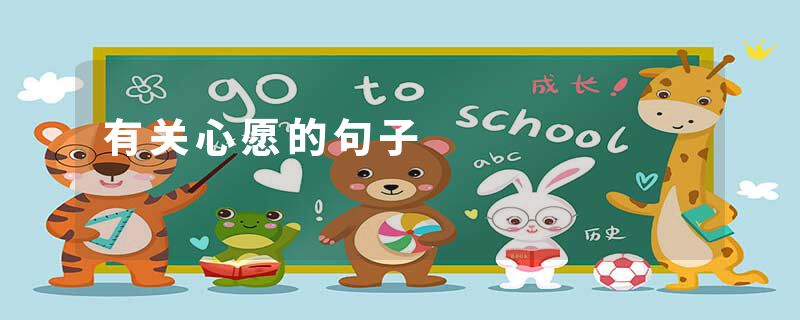 有关心愿的句子