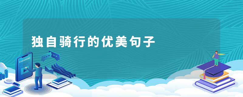 独自骑行的优美句子