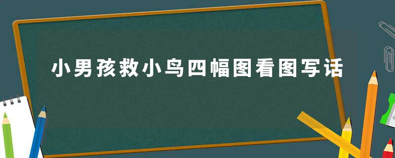 小男孩救小鸟四幅图看图写话