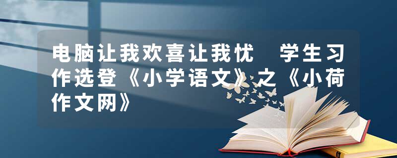 电脑让我欢喜让我忧 学生习作选登《小学语文》之《小荷作文网》