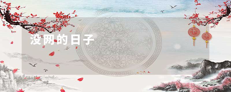 没网的日子