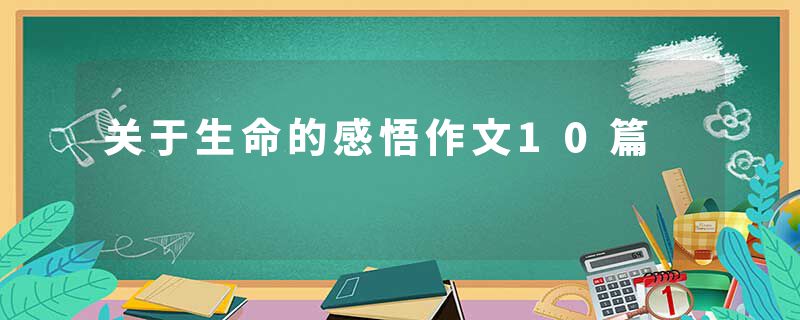 关于生命的感悟作文10篇