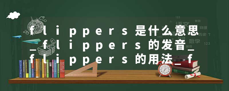 flippers是什么意思_flippers的发音_flippers的用法_flippers怎么记_flippers翻译