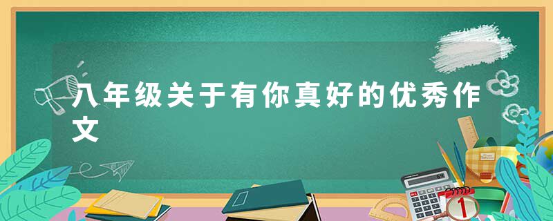 八年级关于有你真好的优秀作文