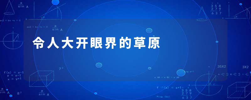 令人大开眼界的草原