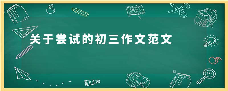 关于尝试的初三作文范文