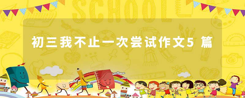 初三我不止一次尝试作文5篇