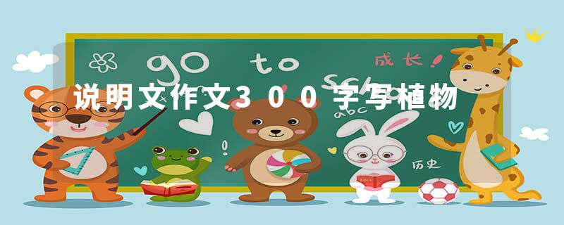 说明文作文300字写植物