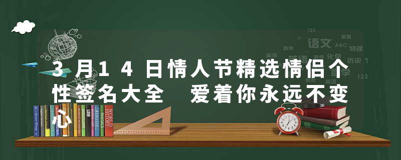 3月14日情人节精选情侣个性签名大全 爱着你永远不变心