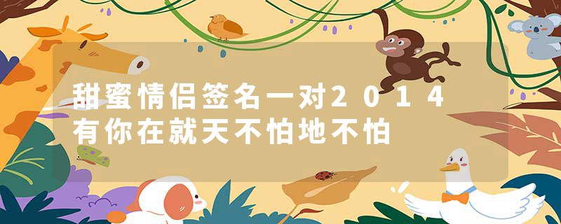 甜蜜情侣签名一对2014 有你在就天不怕地不怕