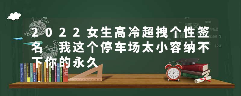 2022女生高冷超拽个性签名 我这个停车场太小容纳不下你的永久