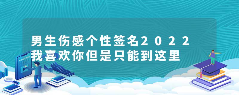 男生伤感个性签名2022 我喜欢你但是只能到这里