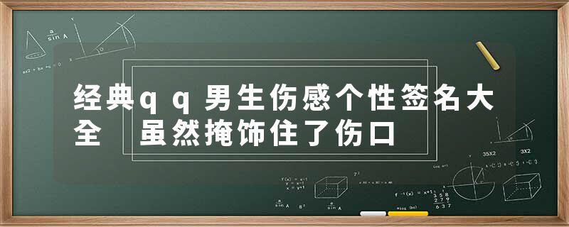 经典qq男生伤感个性签名大全 虽然掩饰住了伤口