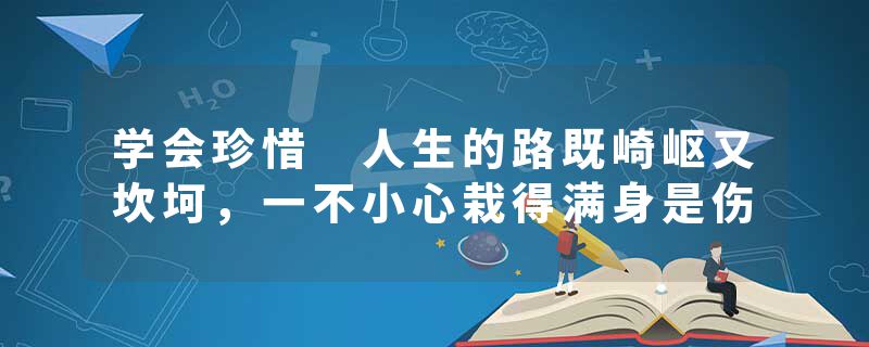 学会珍惜 人生的路既崎岖又坎坷，一不小心栽得满身是伤