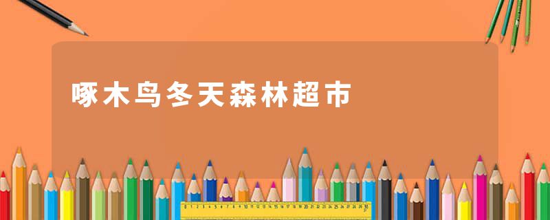 啄木鸟冬天森林超市