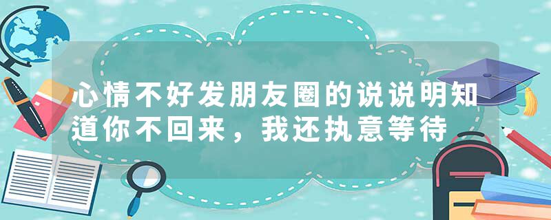 心情不好发朋友圈的说说明知道你不回来，我还执意等待