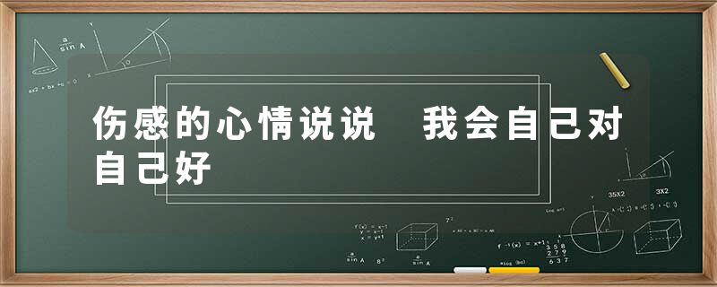 伤感的心情说说 我会自己对自己好