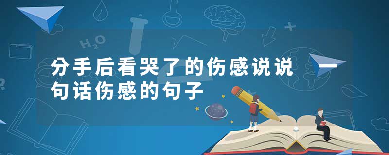 分手后看哭了的伤感说说 一句话伤感的句子