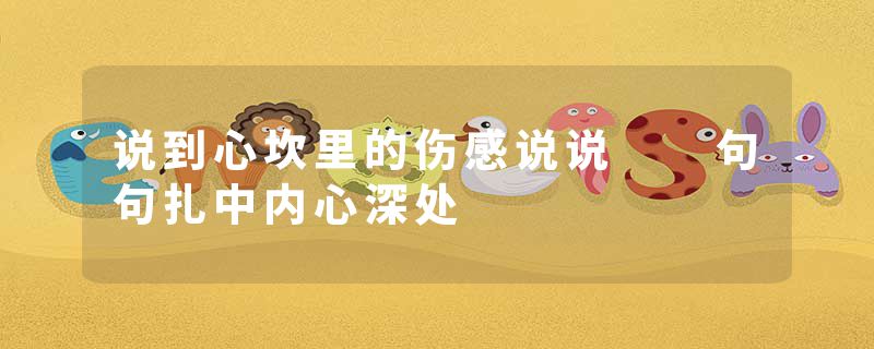 说到心坎里的伤感说说  句句扎中内心深处