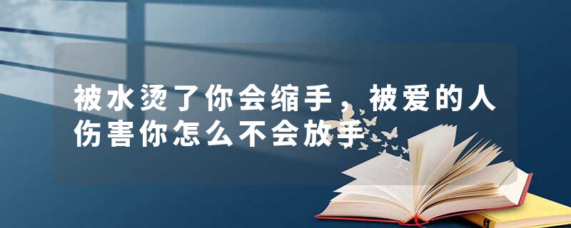 被水烫了你会缩手，被爱的人伤害你怎么不会放手