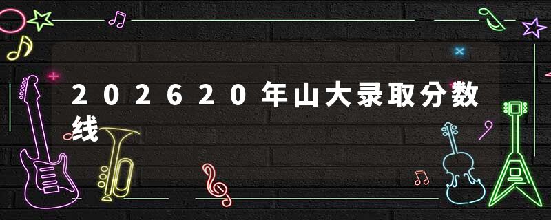 202620年山大录取分数线