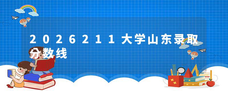 2026211大学山东录取分数线