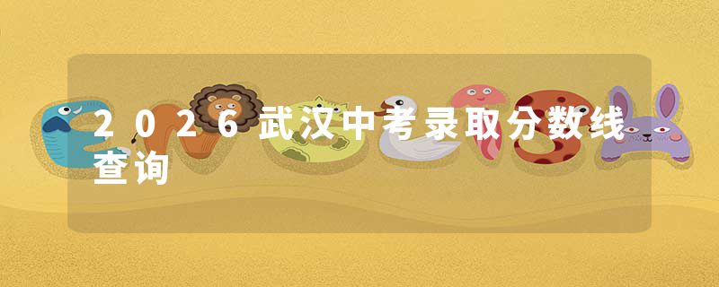 2026武汉中考录取分数线查询