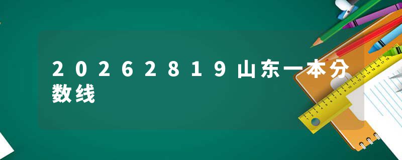 20262819山东一本分数线
