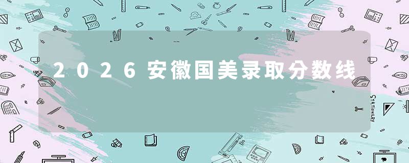 2026安徽国美录取分数线