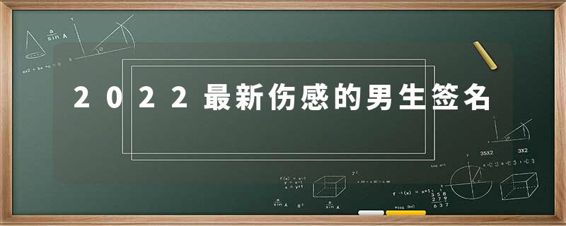2022最新伤感的男生签名