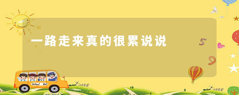 一路走来真的很累说说