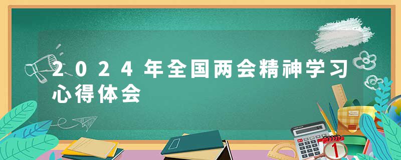 2024年全国两会精神学习心得体会
