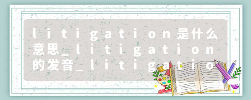 litigation是什么意思_litigation的发音_litigation的用法_litigation怎么记_litigation翻译